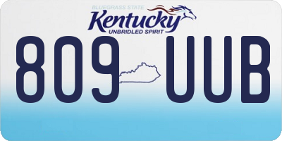 KY license plate 809UUB