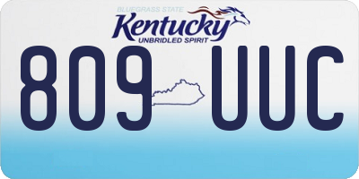 KY license plate 809UUC