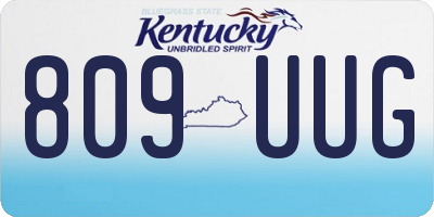 KY license plate 809UUG
