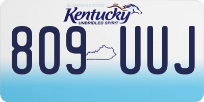KY license plate 809UUJ