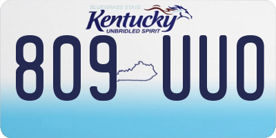 KY license plate 809UUO