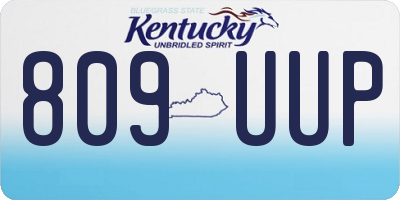 KY license plate 809UUP