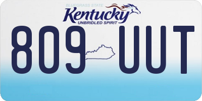 KY license plate 809UUT