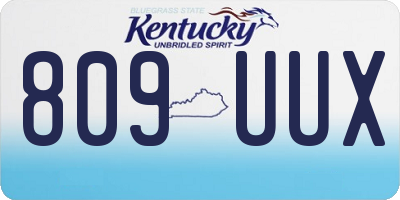 KY license plate 809UUX