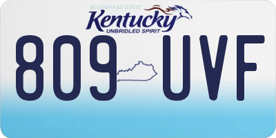 KY license plate 809UVF