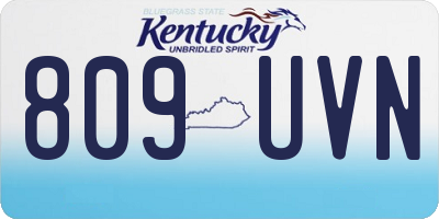 KY license plate 809UVN