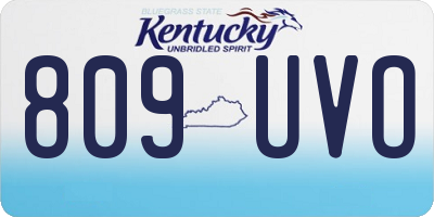 KY license plate 809UVO