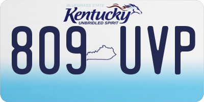 KY license plate 809UVP