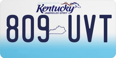 KY license plate 809UVT