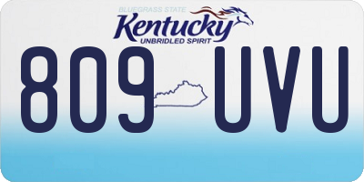 KY license plate 809UVU