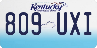 KY license plate 809UXI