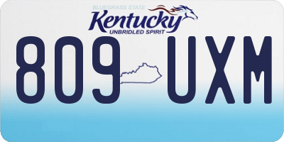 KY license plate 809UXM