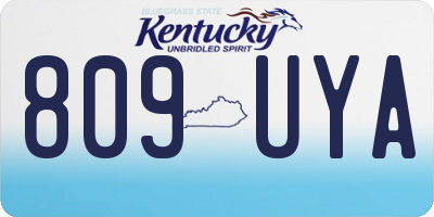 KY license plate 809UYA