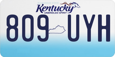 KY license plate 809UYH