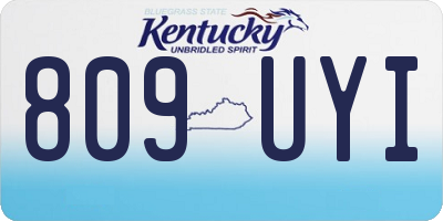 KY license plate 809UYI