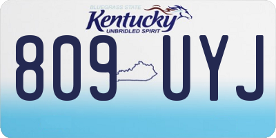 KY license plate 809UYJ