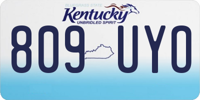 KY license plate 809UYO