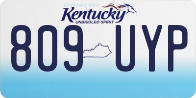 KY license plate 809UYP