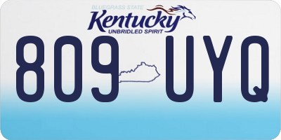 KY license plate 809UYQ