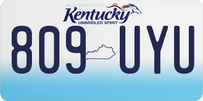 KY license plate 809UYU