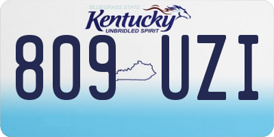 KY license plate 809UZI
