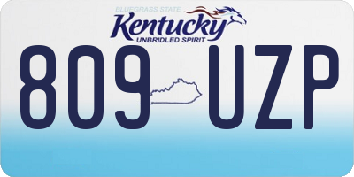 KY license plate 809UZP