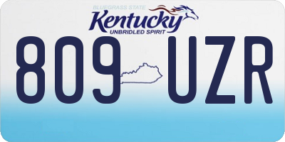KY license plate 809UZR