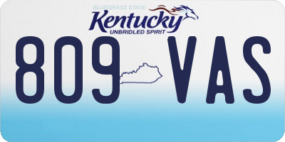 KY license plate 809VAS