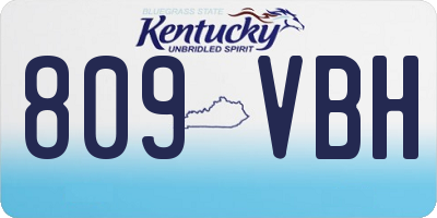 KY license plate 809VBH