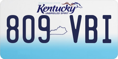 KY license plate 809VBI