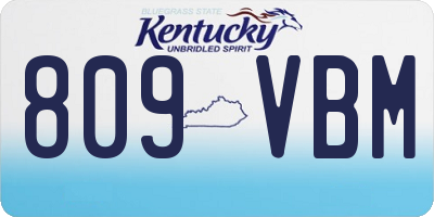 KY license plate 809VBM