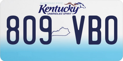 KY license plate 809VBO