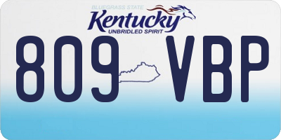 KY license plate 809VBP