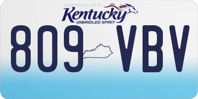 KY license plate 809VBV
