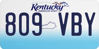 KY license plate 809VBY