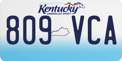 KY license plate 809VCA