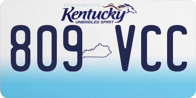 KY license plate 809VCC