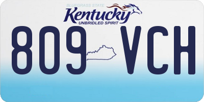 KY license plate 809VCH
