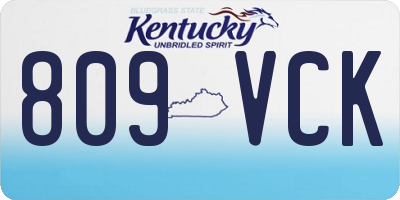 KY license plate 809VCK