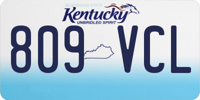 KY license plate 809VCL