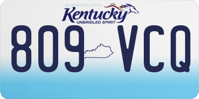 KY license plate 809VCQ