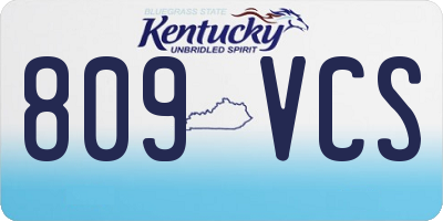 KY license plate 809VCS