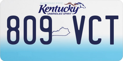 KY license plate 809VCT