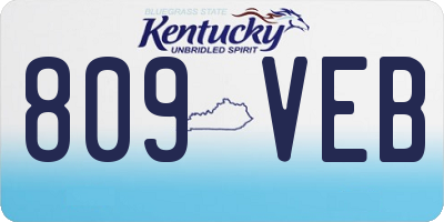 KY license plate 809VEB