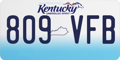 KY license plate 809VFB