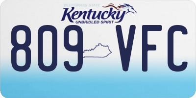 KY license plate 809VFC