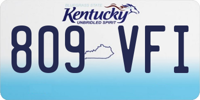KY license plate 809VFI