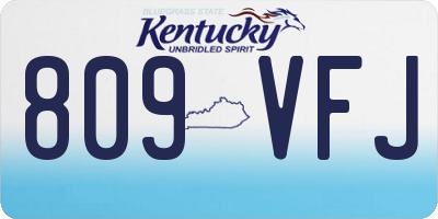 KY license plate 809VFJ