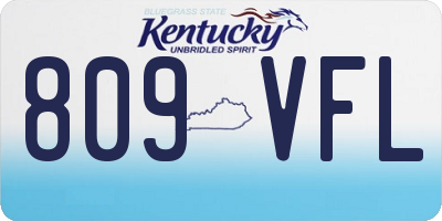 KY license plate 809VFL