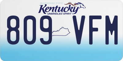 KY license plate 809VFM